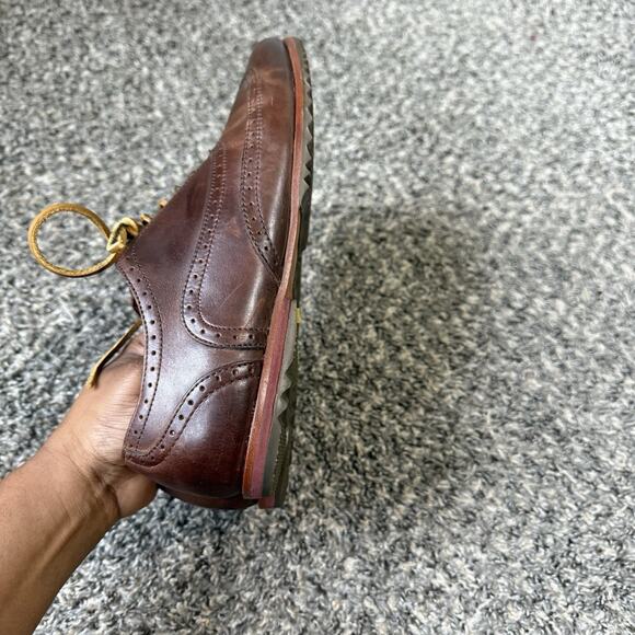 Sorel Mens Wingtip Leather Oxford Shoe Lace Up Brown Size 8.5 Casual Comfort - Picture 4 of 9